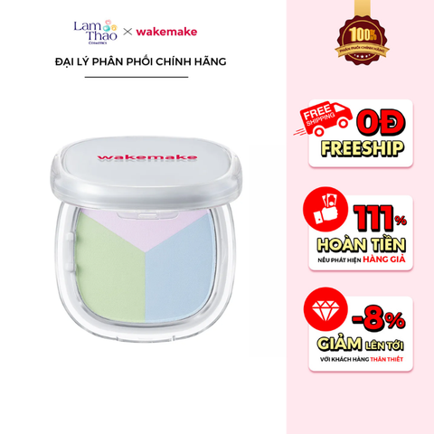  Phấn Phủ Nén Kiềm Dầu Wakemake Stay Fixer Multi Color Pact 
