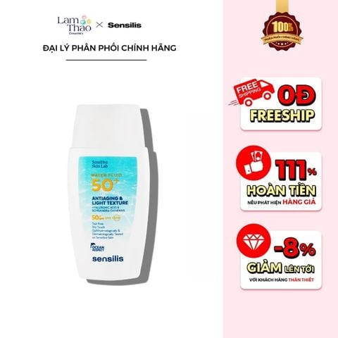  Sữa Chống Nắng Mỏng Nhẹ Sensilis Water Fluid 50+ 