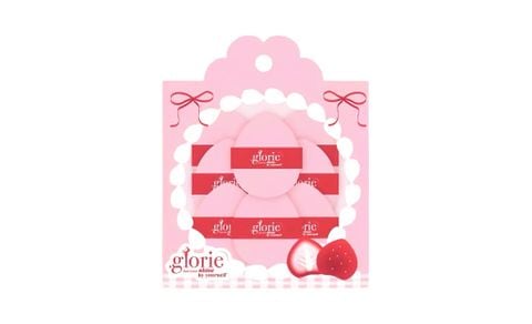 Set Bông Phấn Ngón Tay Glorie Strawberry Cake Collection Dual Dry & Wet Use Mini Finger ( Kèm Hộp Đựng ) 