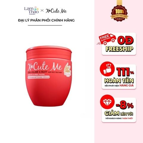  Hấp Dầu X Cute Me Xtra Volume & Silky Hair Rice Treatment 