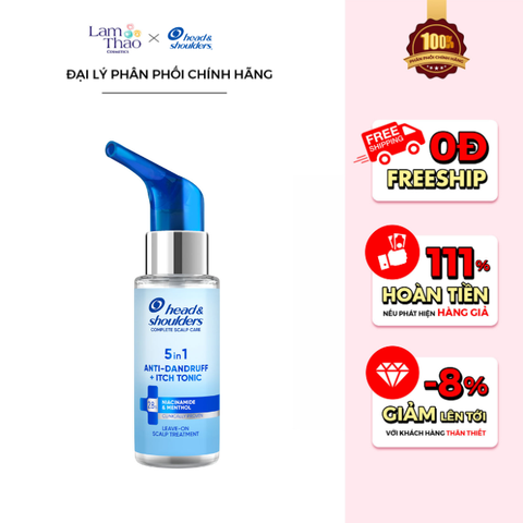  Xịt Dưỡng Da Đầu Head & Shoulders 5in1 Anti-Dandruff + Itch Tonic 2.8% Niacinamide & Menthol 