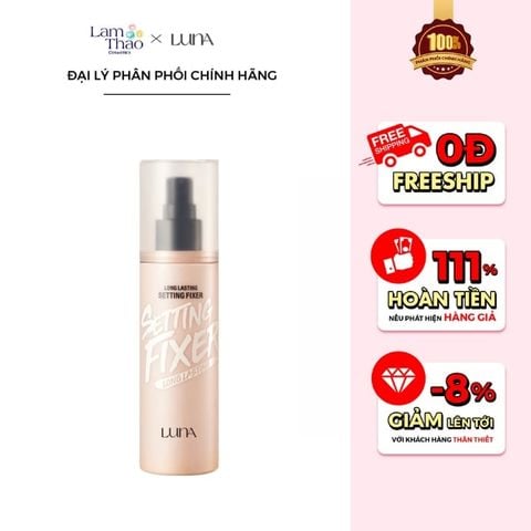  Xịt Giữ Lớp Trang Điểm Luna Long Lasting Setting Fixer 