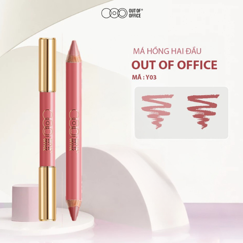  Bút Má Hồng & Bắt Sáng Hai Đầu Out Of Office Colour & Glow Double-head Multi-Use Blusher Pen 