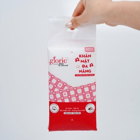  Khăn Mặt Đa Năng Glorie 50 Miếng 