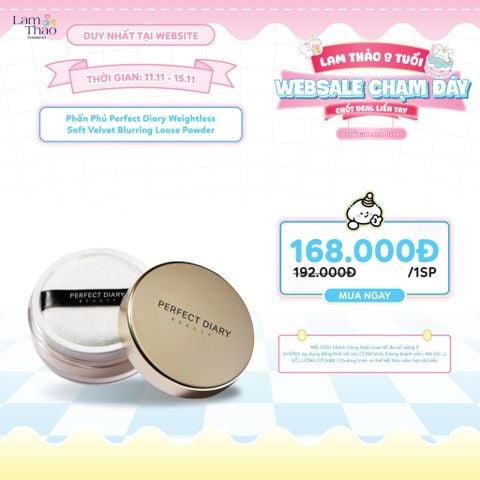  Phấn Phủ Perfect Diary Weightless Soft Velvet Blurring Loose Powder 