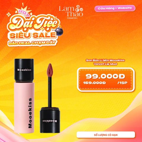  Son Bùn Lì Mịn Mooekiss Velvet Lip Mud 