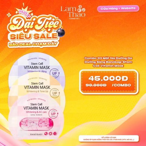  Mặt Nạ Dưỡng Da Dưỡng Sáng Banobagi Stem Cell Vitamin Mask 