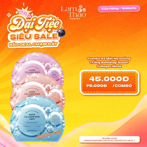  Mặt Nạ Dưỡng Trắng Banobagi Super Collagen Mask 