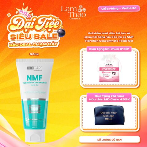  [TẶNG BTT BEFOU OVERSIZE 50 MIẾNG] [HĐ MD CARE 499K TẶNG 01 TÚI DA] Gel Kiểm Soát Dầu, Tái Tạo Và Phục Hồi MD CARE NMF Hydration Concentrate Facial Gel 