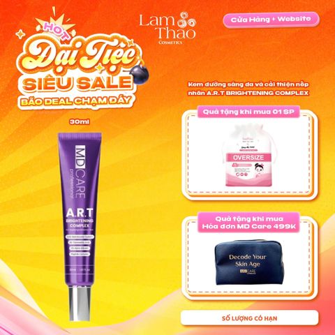  [TẶNG BTT BEFOU OVERSIZE 50 MIẾNG] [HĐ MD CARE 499K TẶNG 01 TÚI DA]  Kem Dưỡng MD Care A.R.T Brightening Complex 