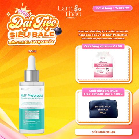  [TẶNG BTT BEFOU OVERSIZE 50 MIẾNG] [HĐ MD CARE 499K TẶNG 01 TÚI DA] Serum Cân Bằng Lợi Khuẩn & Phục Hồi Da MD CARE NMF Prebiotics Refined Improvement Formula 