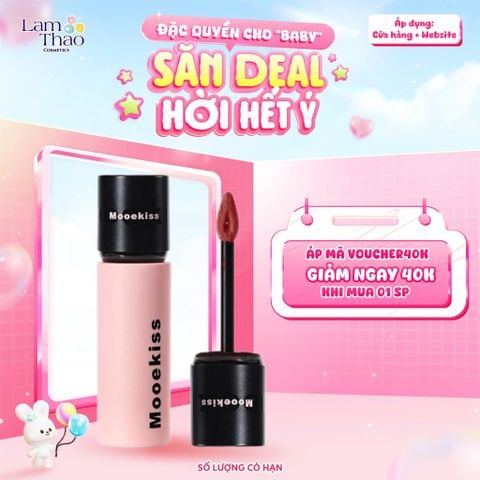  Son Bùn Lì Mịn Mooekiss Velvet Lip Mud 