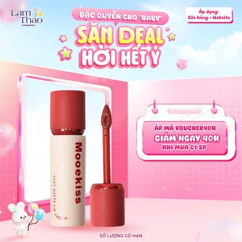  Son Kem Lì Mooekiss Soft Matte Lip Cream 