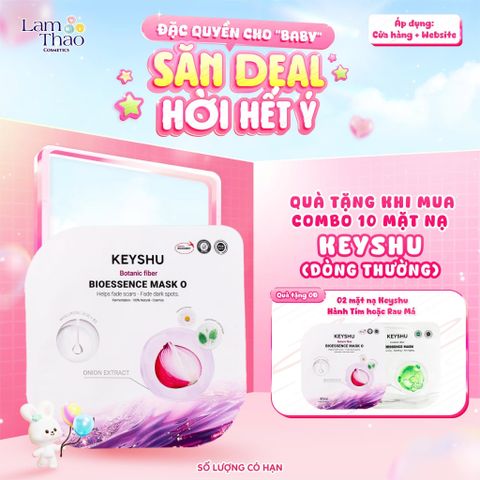  [MUA 10 MASK KEYSHU DÒNG THƯỜNG TẶNG 02 MASK KEYSHU] Mặt Nạ Keyshu Bioessence Mask O GLB 