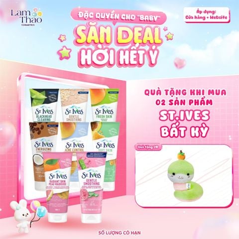  [MUA 2 SP ST.IVES BẤT KỲ TẶNG 01 GẤU BÔNG] Sữa Rửa Mặt Tẩy Tế Bào Chết St.Ives 