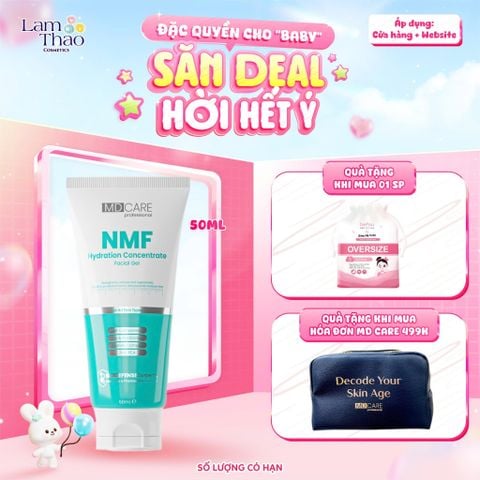  [TẶNG BTT BEFOU 50 MIẾNG][MUA HĐ MD CARE 499K TẶNG 01 TÚI DA ĐỰNG MỸ PHẨM] Gel Kiểm Soát Dầu, Tái Tạo Và Phục Hồi MD CARE NMF Hydration Concentrate Facial Gel 