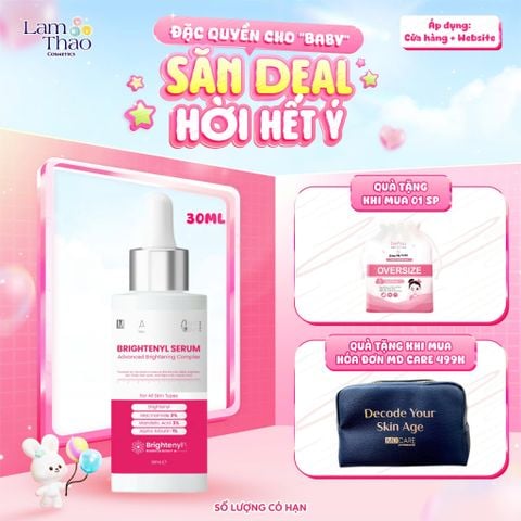  [TẶNG BTT BEFOU 50 MIẾNG][MUA HĐ MD CARE 499K TẶNG 01 TÚI DA] Tinh Chất Làm Sáng Da Đa Tầng MD Care Brightenyl Serum Advanced Brightening Complex 