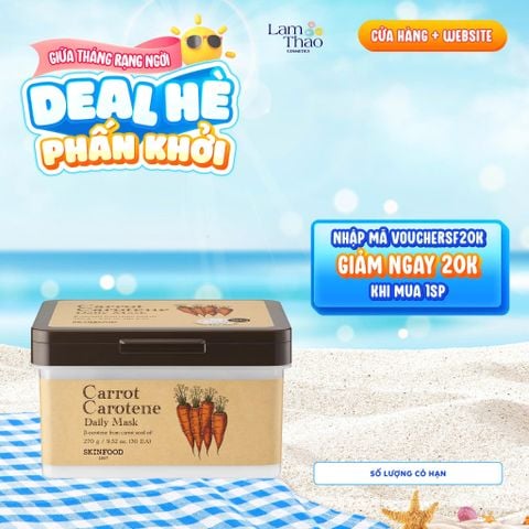  Mặt Nạ Cà Rốt Cấp Ẩm Và Làm Dịu Da Hằng Ngày Skinfood Carrot Carotene Daily Mask 