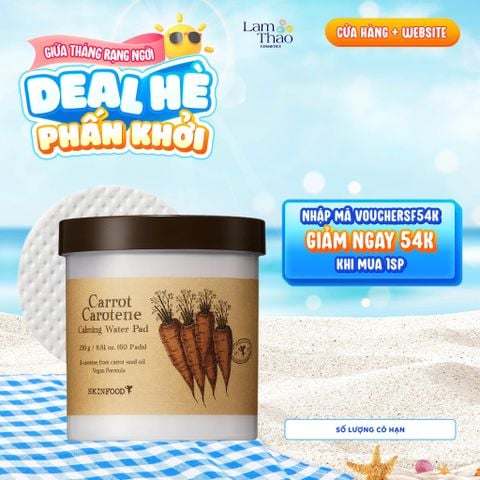  Toner Pad Làm Dịu Da Skinfood Carrot Carotene Calming Water Pad 