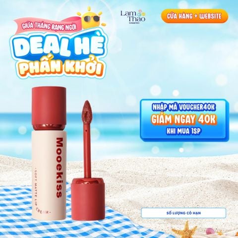  Son Kem Lì Mooekiss Soft Matte Lip Cream 