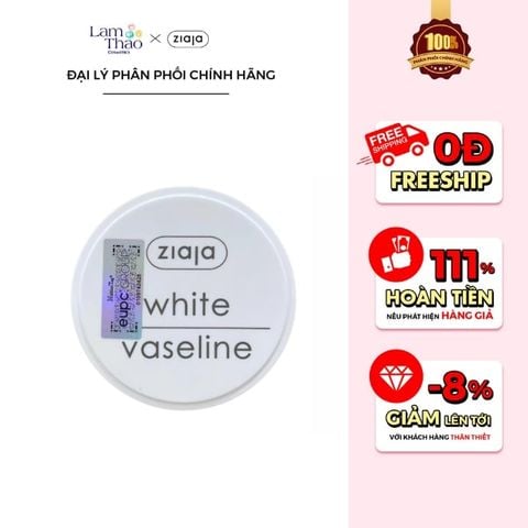  Sáp Vaseline Giữ Ẩm Ziaja White Vaseline 