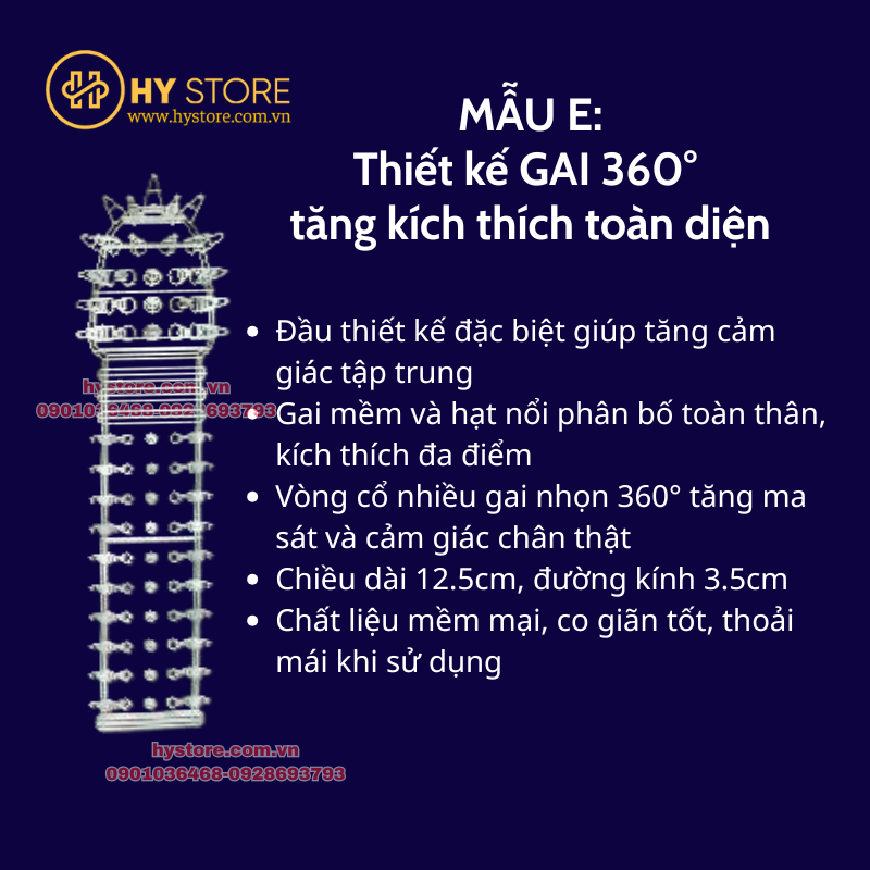 Bao đôn dên gai nổi siêu mềm MELEON – Tăng kích thích, kéo dài thời gian (5 mẫu A–E)