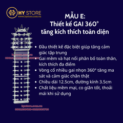 Bao đôn dên gai nổi siêu mềm MELEON – Tăng kích thích, kéo dài thời gian (5 mẫu A–E)