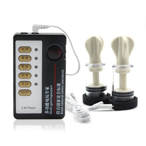 Combo Máy Hút Ti Có Xung Điện SM Player – Đồ chơi BDSM