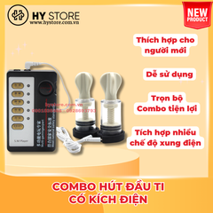 Combo Máy Hút Đầu Ti Có Xung Điện SM Player – Đồ chơi BDSM