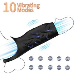 Bao Đôn rung massage thân dương vật, silicone cao cấp DANKIS – 10 chế độ rung massage dương vật, chống nước, kích thích G-Spot