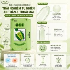 Bao cao su OLO Tinh Dầu Gió - Siêu Mõng - Nhiều Gel - Kéo Dài (Mẫu mới 2025)