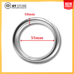Vòng đeo dương vật bằng inox 304, loại vòng đơn bảng tròn to đẹp [10mm]