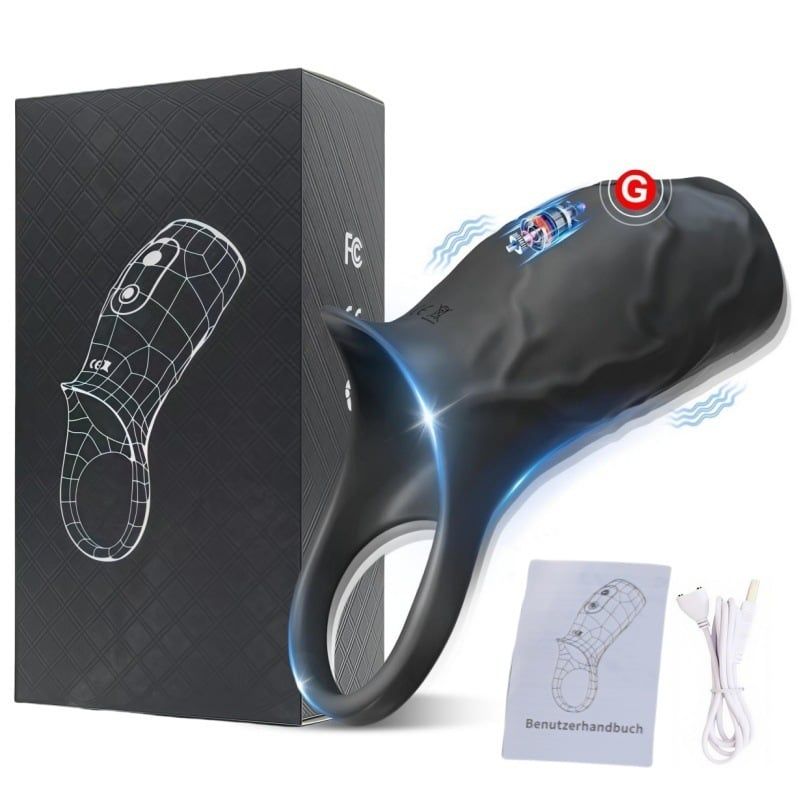 Bao Đôn rung massage thân dương vật, silicone cao cấp DANKIS – 10 chế độ rung massage dương vật, chống nước, kích thích G-Spot