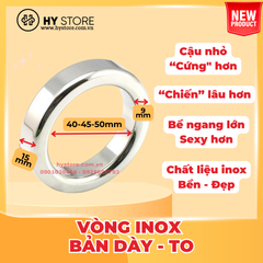 Vòng Đeo Dương Vật Nam Inox – Cock Ring Inox 304, Sexy [Bản dày - cao cấp]