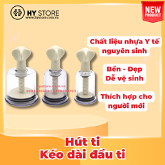 Bộ dụng cụ Hút đầu ti bằng nhựa - Đồ chơi BDSM cơ bản [SET 2 CÁI]
