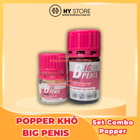 Set Combo Popper - Popper Khô BIG PENIS - Set 2 chai