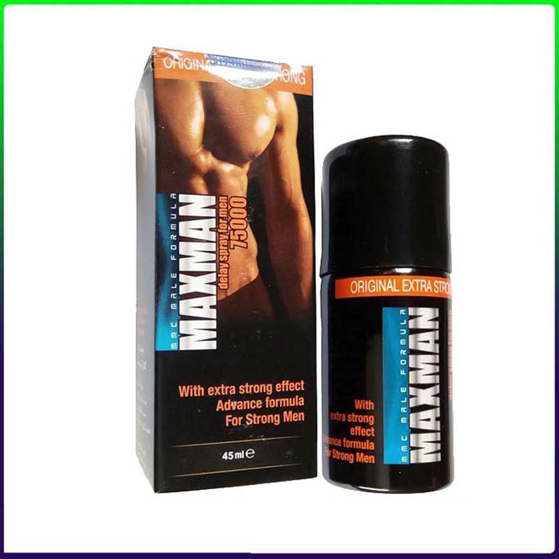 Chai xịt kéo dài thời gian quan hệ MAXMAN Delay Spray 75000 – Extra Strong 45ml