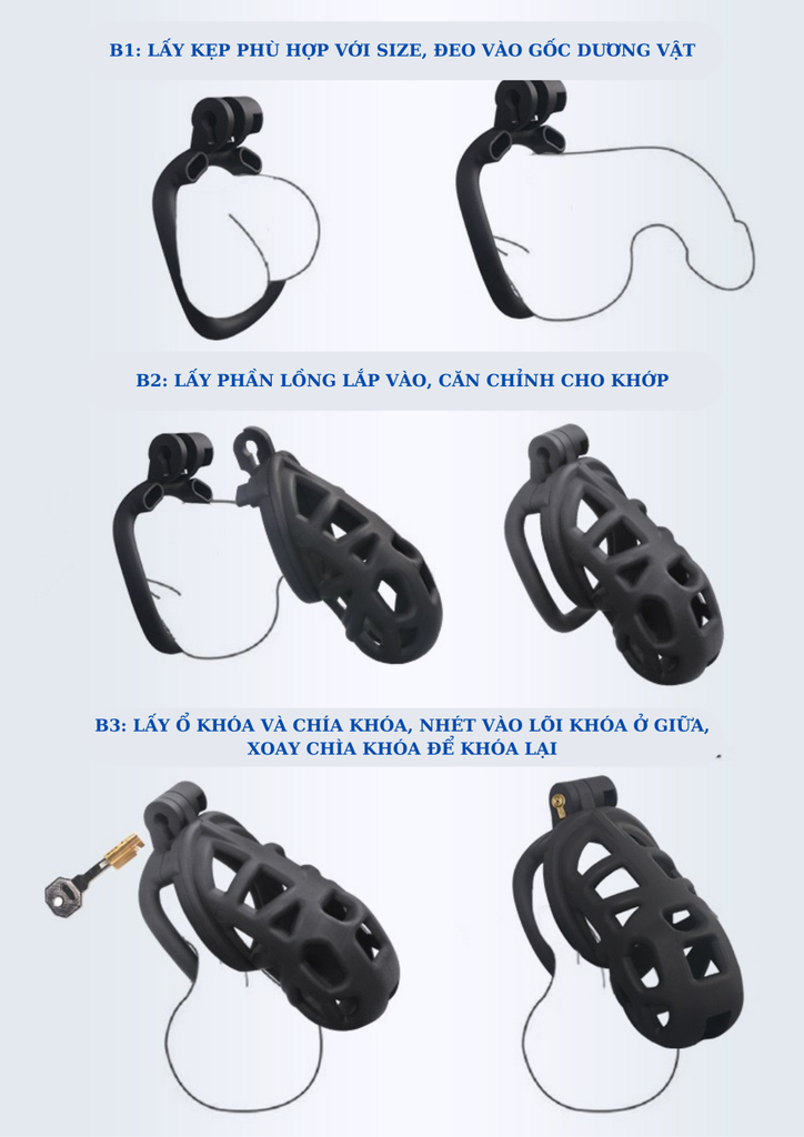 [Bản 3.0 - nâng cấp] Khoá Dương Vật 3D Cobra 3.0 - Thiết Kế Hiện Đại, An Toàn & Thoải Mái