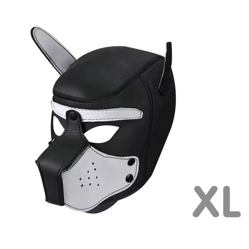 Mặt nạ hoá trang Đầu chó -Dog Mask Pup Play Hood Cosplay Da PU Cao Cấp