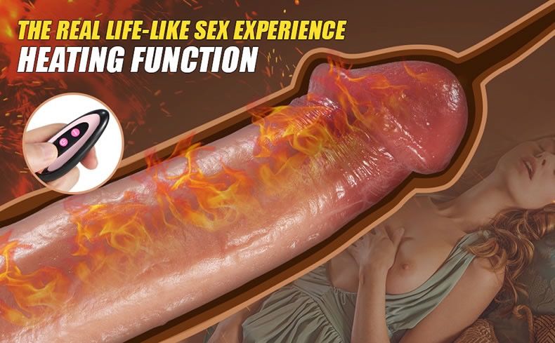 [22*4cm] Dương vật giả cao cấp với combo tính năng: Rung - Thụt - Toả nhiệt.