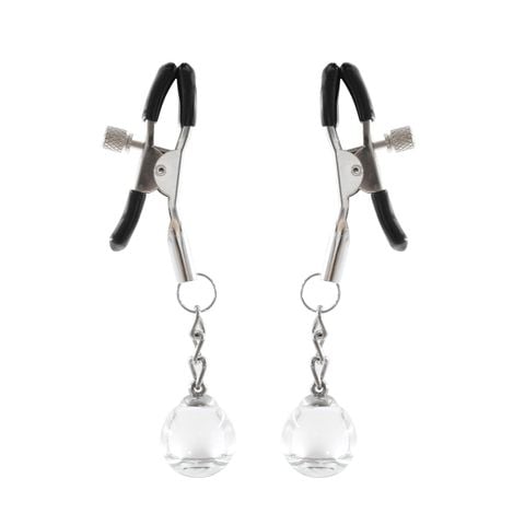 Kẹp Vú/Kẹp Đầu Ngực BDSM Điều Chỉnh Lực Kẹp – Tăng Kích Thích Với Lục Lạc Hoặc Bi Pha Lê