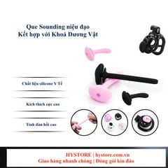 Que Sounding Niệu Đạo Silicone – Có Thể Kết Hợp Khóa Dương Vật
