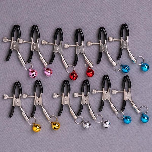Kẹp Vú/Kẹp Đầu Ngực BDSM Điều Chỉnh Lực Kẹp – Tăng Kích Thích Với Lục Lạc Hoặc Bi Pha Lê