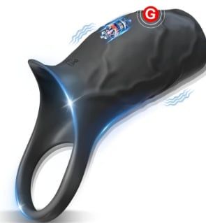 Bao Đôn rung massage thân dương vật, silicone cao cấp DANKIS – 10 chế độ rung massage dương vật, chống nước, kích thích G-Spot