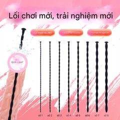 Que Sounding/kích thích niệu đạo, loại silicone xoắn mềm-dẻo thích hợp cho Người mới tập [Dài 30cm - nhiều size]