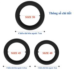 Vòng đeo dương vật Silicone cao cấp – Set 3 size (40/45/50) kéo dài thời gian