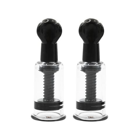 Bộ dụng cụ Hút đầu ti bằng nhựa - Đồ chơi BDSM cơ bản Màu Đen [SET 2 CÁI]
