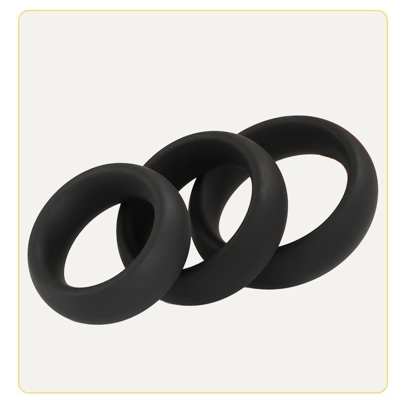 Vòng đeo dương vật Silicone cao cấp – Set 3 size (40/45/50) kéo dài thời gian