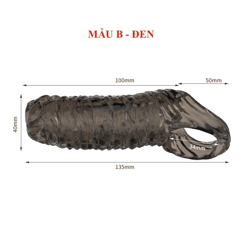 Bao Cao Su Đôn Silicone Tăng Kích Thước và Cảm Giác - Có Vòng Chống Truợt