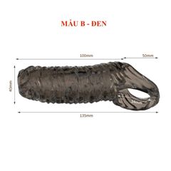 Bao Cao Su Đôn Silicone Tăng Kích Thước và Cảm Giác - Có Vòng Chống Truợt